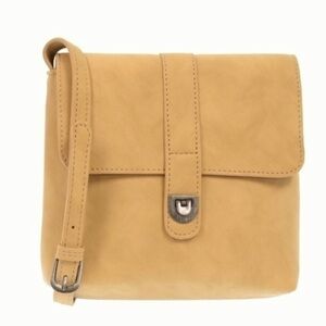 JOY SUSAN RACHEL NUBUCK FLIP LOCK CROSSBODY